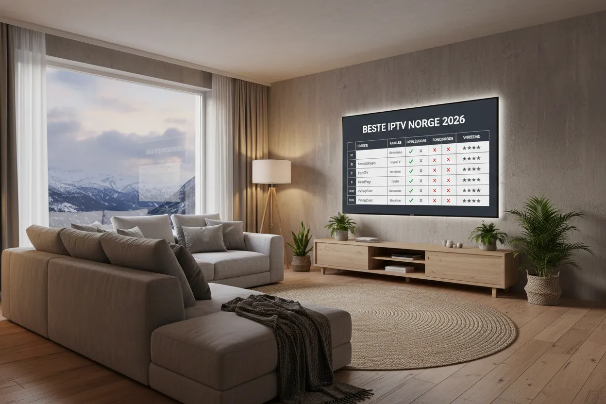 Beste IPTV Norge 2026 – Komplett sammenligning
